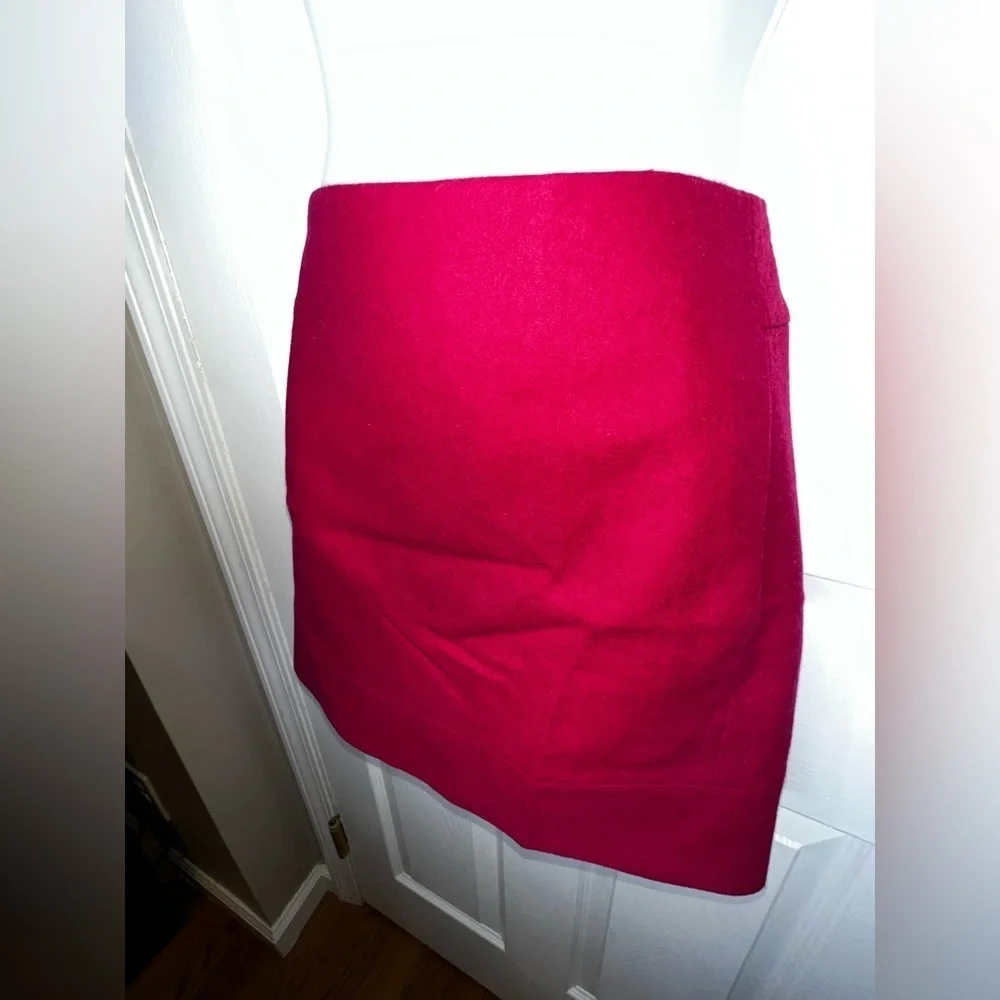 Vtg J. Crew Women’s 4 Hot Pink Wool A-Line Classic Mini Skirt S